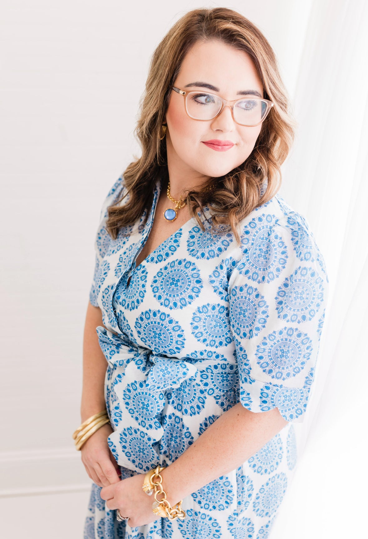 Blue Medallion Grace Dress