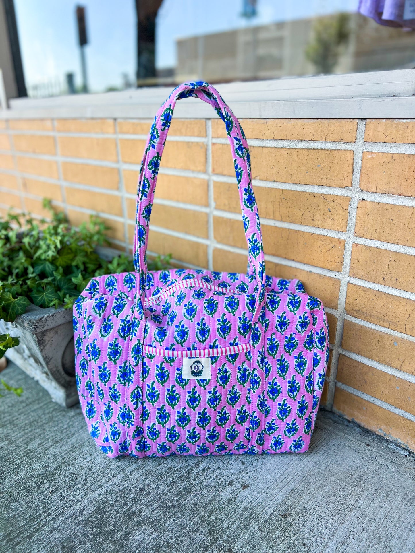 Blue Blossom Mini Duffle Bag