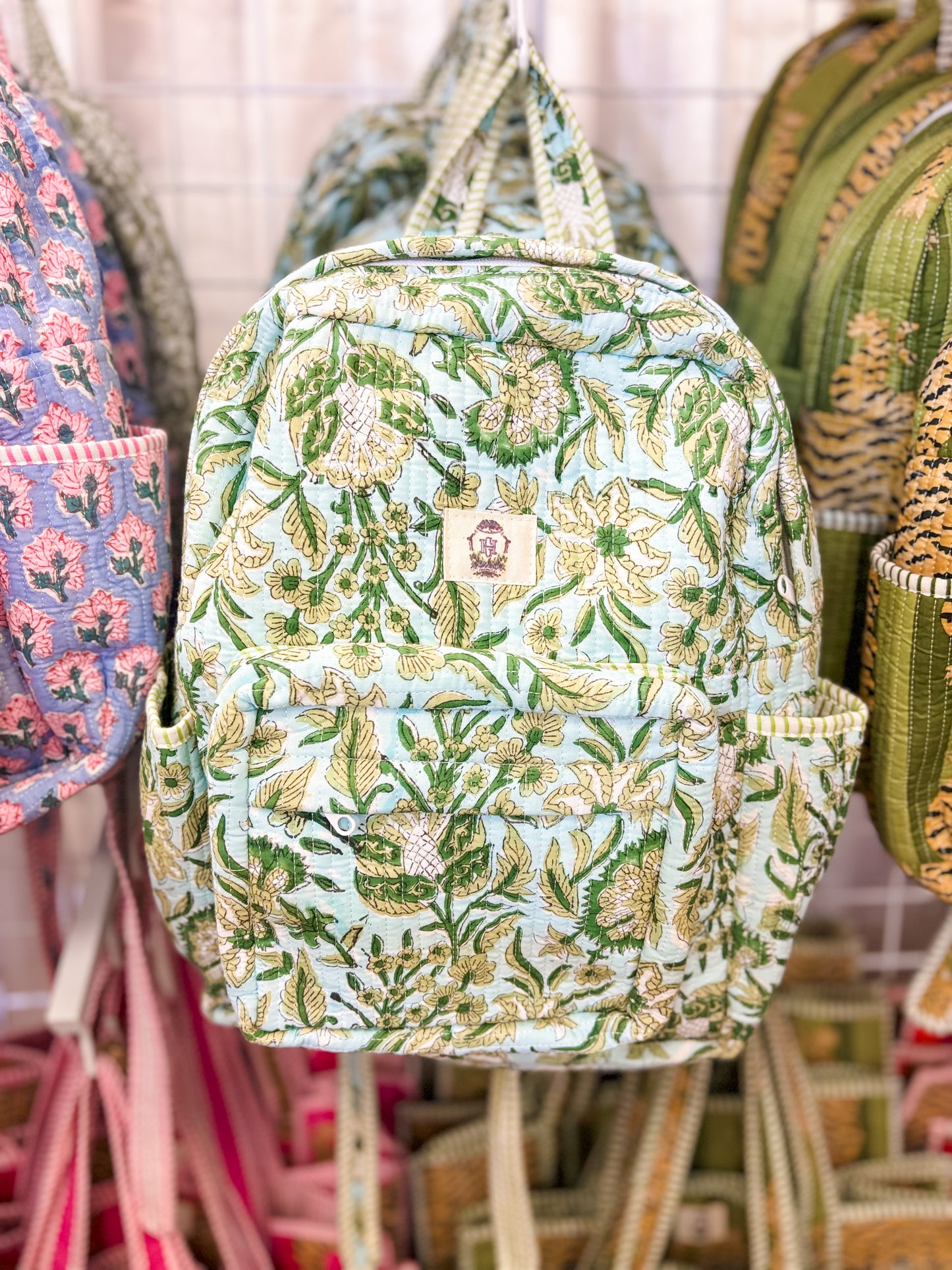 Georgia Vines Quilted Backpack