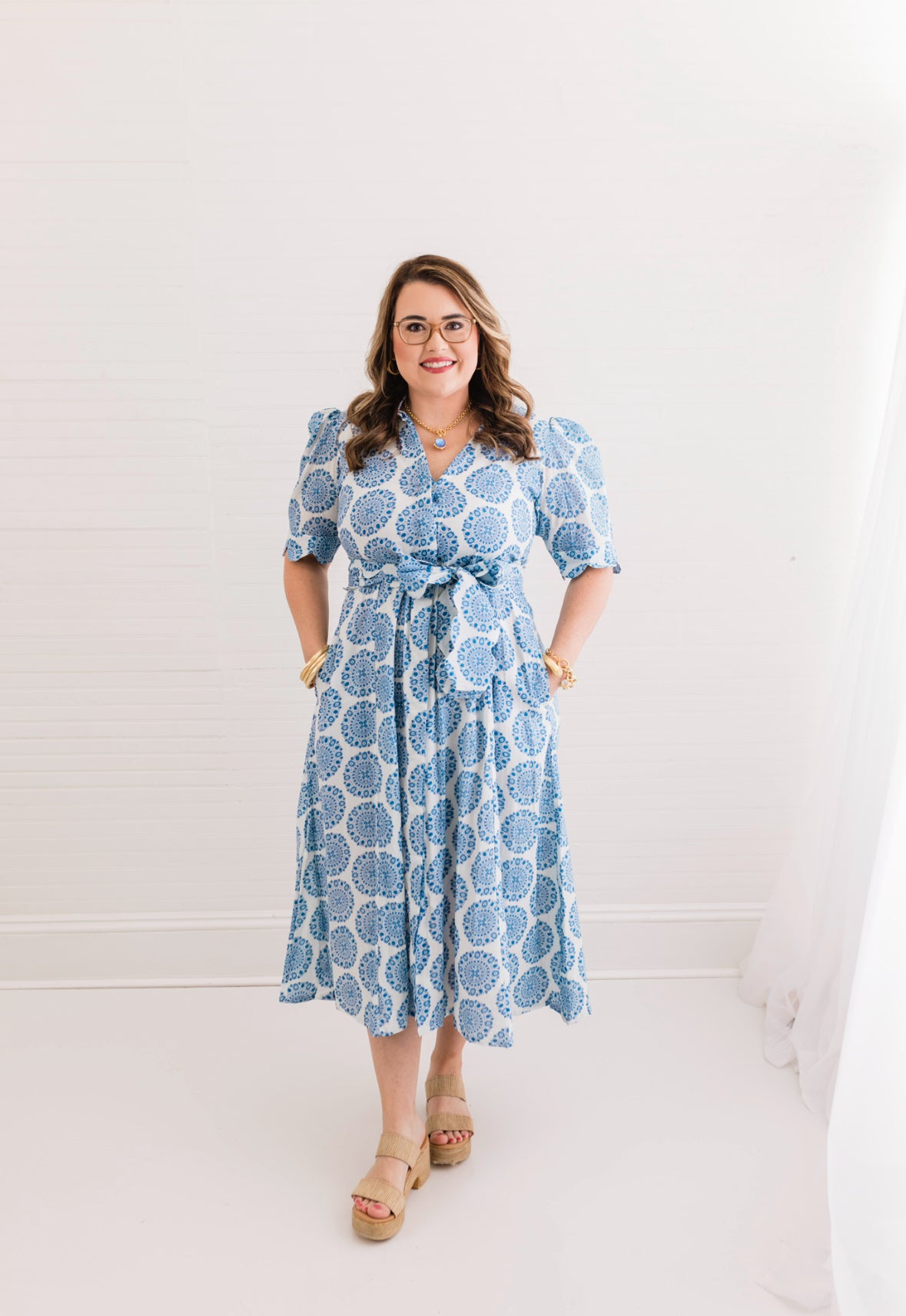 Blue Medallion Grace Dress