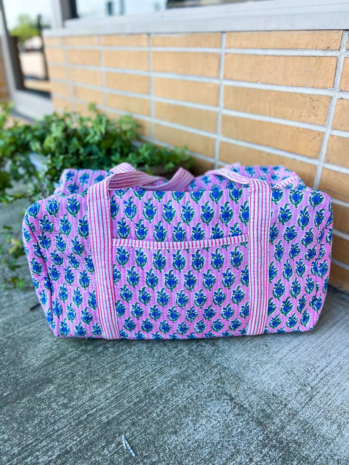 Blue Blossom Large Duffle Bag