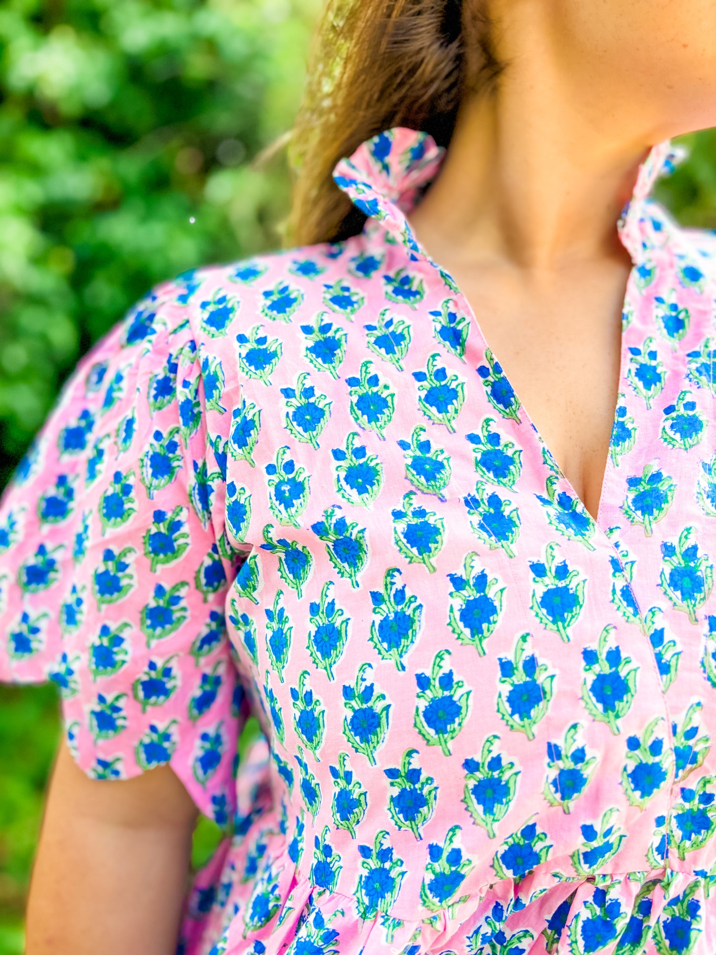 Blue Blossom Grace Flutter Dress