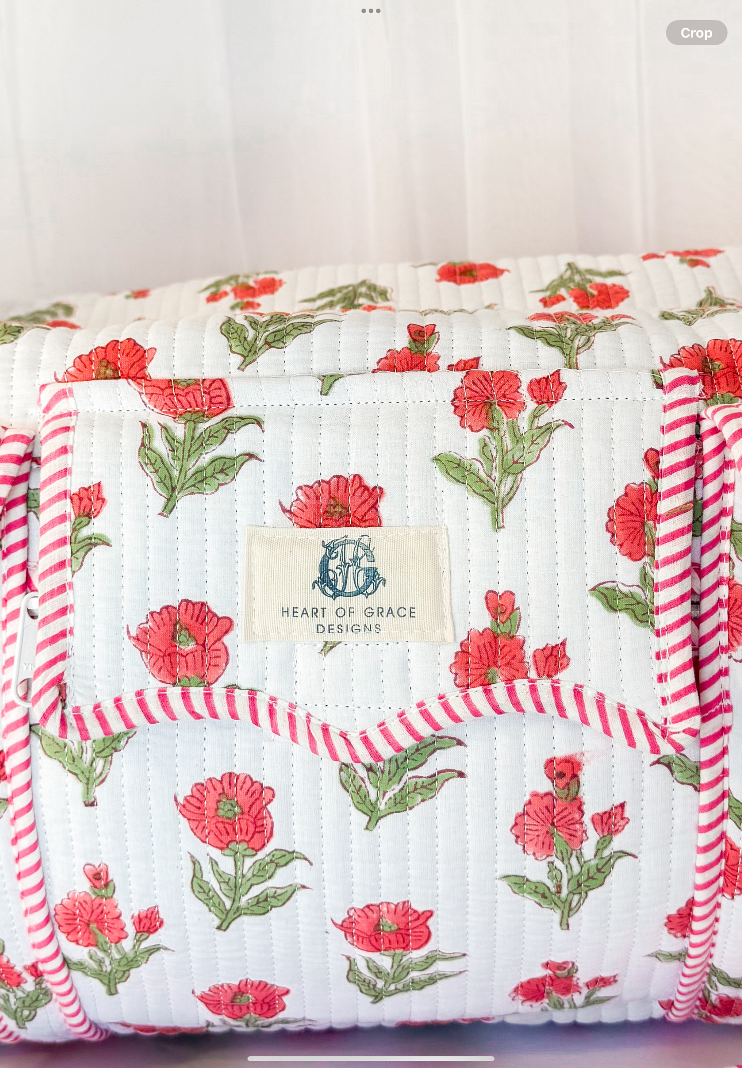 Magnolia Rose’ | Quilted Scalloped Duffle Bag