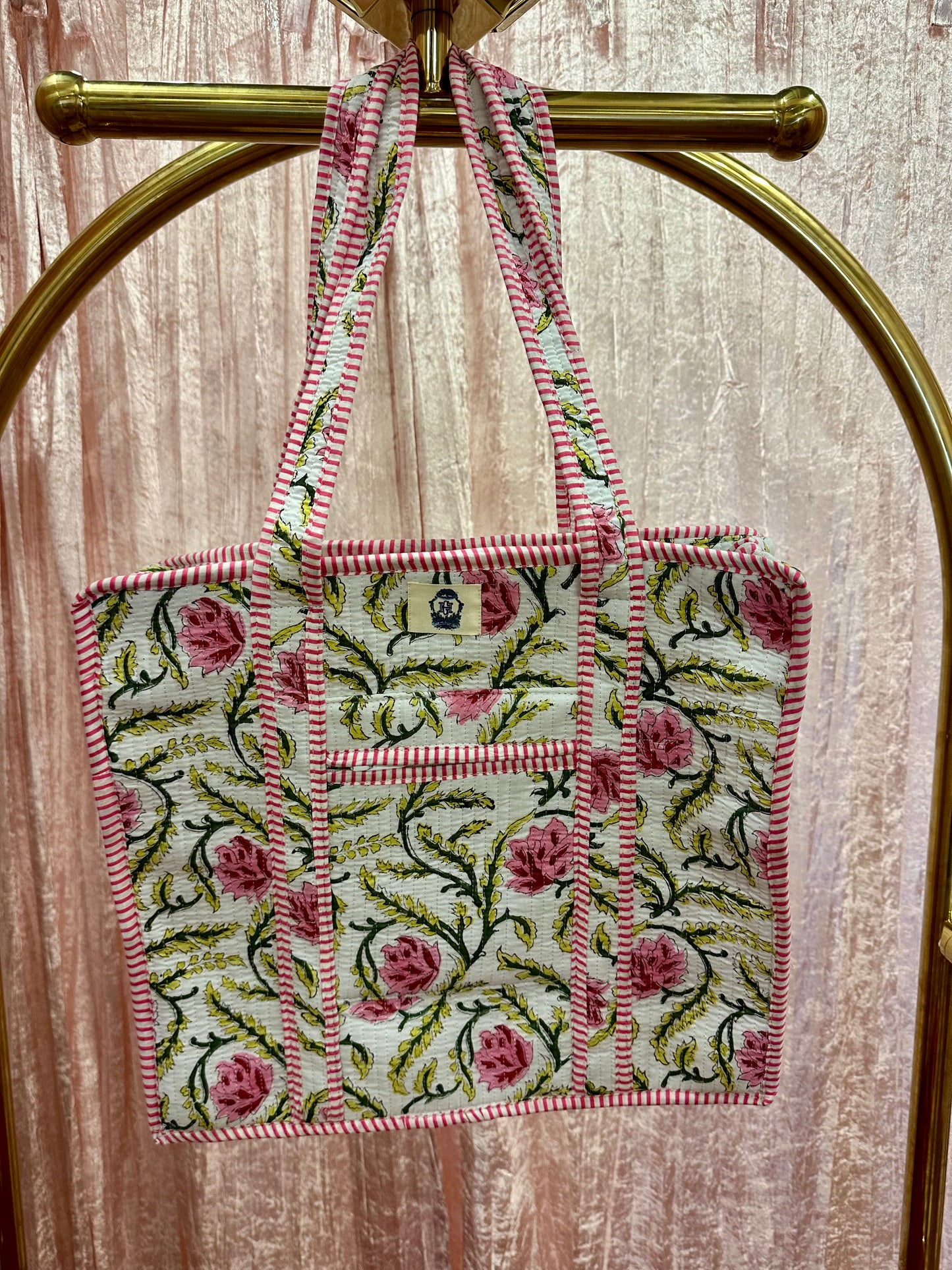 Pink Ivy Large Zipper Tote
