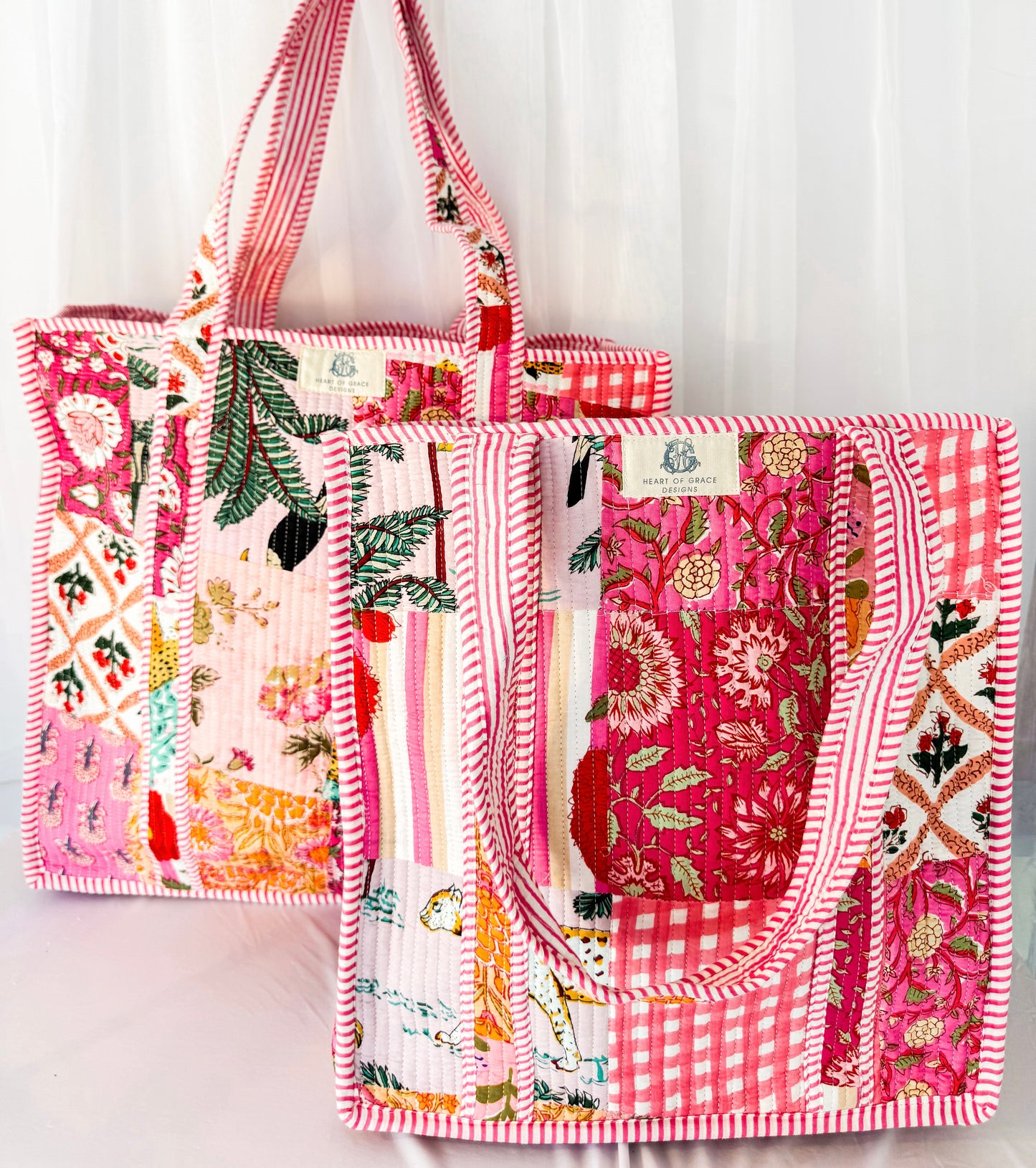 Pink City Regular Quilted Tote