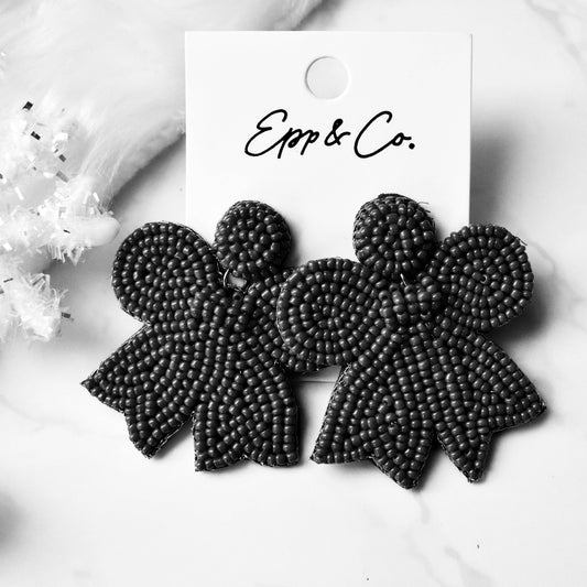 Classic Bow Beaded Earrings