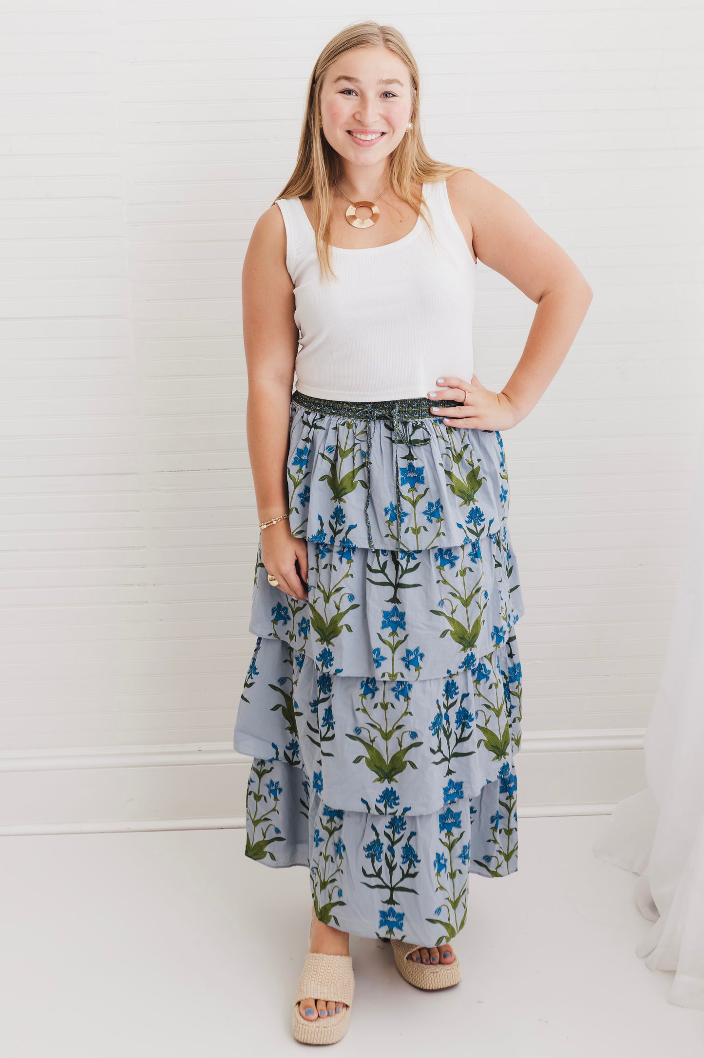 Iris | Cascade Maxi Skirt