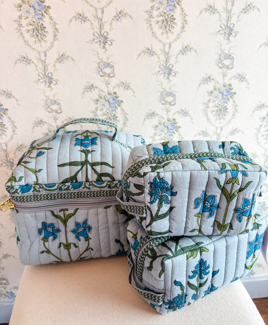 Iris Luxe | Quilted Cosmetic Bags-set of 3