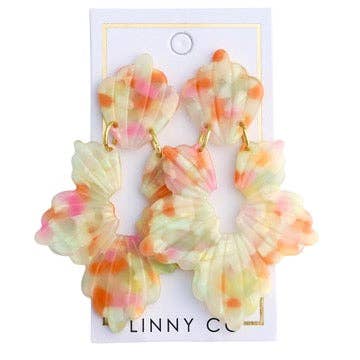 Orange and Pink Sprinkle Earrings