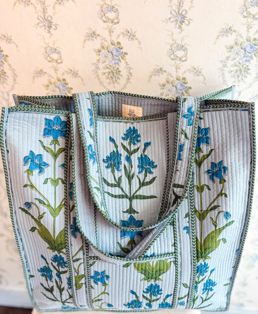 Iris Luxe Quilted | Large Tote Bag