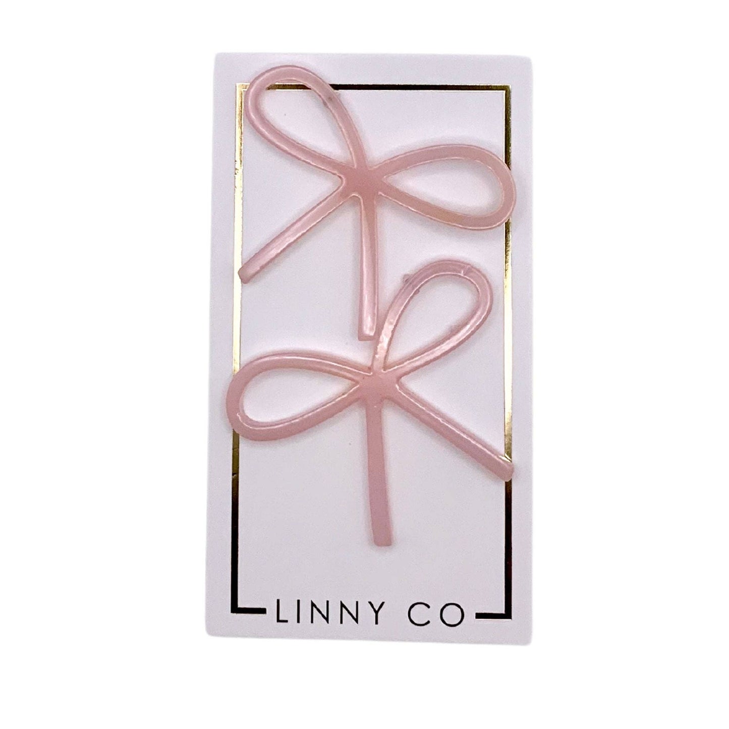 Baby Pink Bow Earrings
