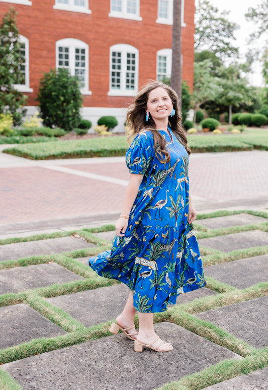 Savannah Rain Puff Sleeve Resort Dress
