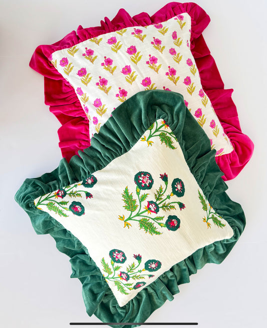 Magnolia Velvet 18" Throw Pillow