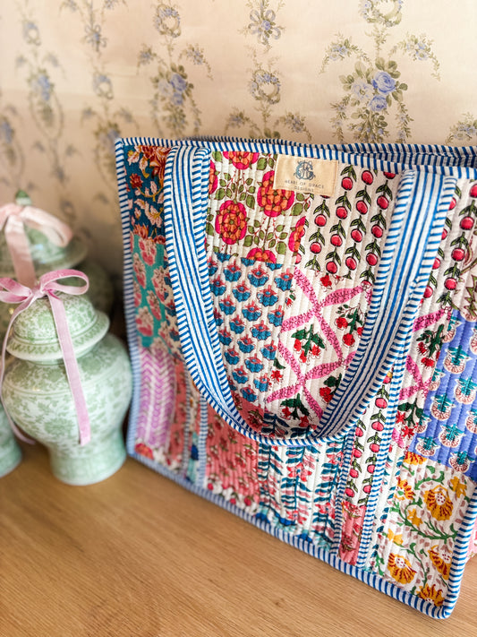 Wildflower Patch Regular Quilted Tote