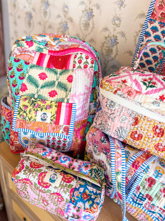 Wildflower Scalloped Quilted Backpack