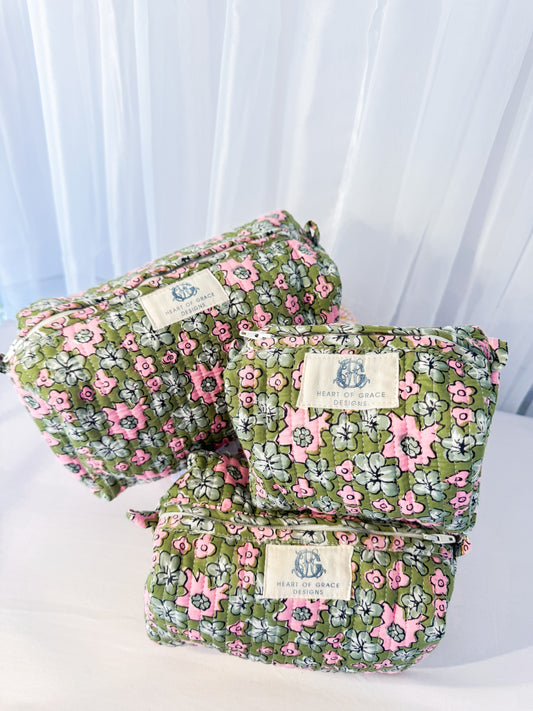 Spring Vines | Cosmetic Bags Set of 3